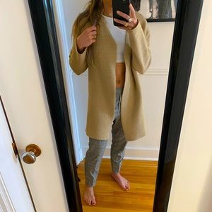 Beige long cardigan